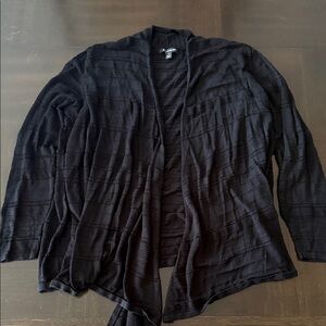 41 Hawthorn Black Open-Front Lightweight Cardigan